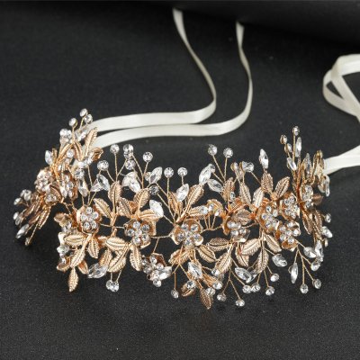 White Leaf-shaped Headband European and American Style Bridal Headpiece